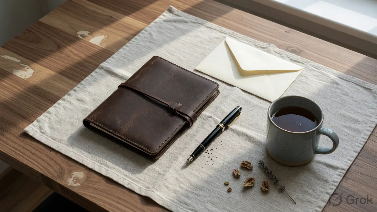 Payment documents and a pen on a wooden desk