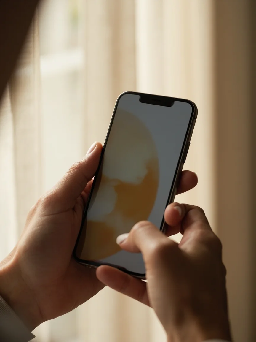 Hands holding a phone showing a rummy app interface