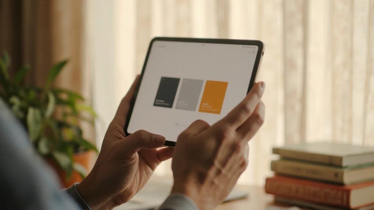 Hands holding a phone during app verification